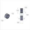 Aluminum Spacer 1/2'' OD x .257'' ID x 17/64'' Long