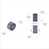 Aluminum Spacer 1/2'' OD x .257'' ID x 9/32'' Long, Plain Aluminum Finish
