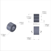 Aluminum Spacer 1/2'' OD x .257'' ID x 21/64'' Long