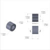 Aluminum Spacer 1/2'' OD x .257'' ID x 3/8'' Long - Black Anodized