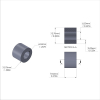 Aluminum Spacer 1/2'' OD x .257'' ID x 3/8'' Long