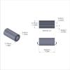 Aluminum Spacer 1/2'' OD x .257'' ID x 26mm Long