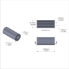 Aluminum Spacer 1/2'' OD x .257'' ID x 30mm , Clear Anodized Finish