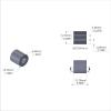 Aluminum Spacer 1/2'' OD x .257'' ID x 1/2'' Long - Clear Anodized