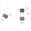 Aluminum Spacer 1/2'' OD x .257'' ID x 9/16'' Long - Black Anodized