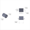 Aluminum Spacer 1/2'' OD x .257'' ID x 5/8'' Long, Clear Anodized Finish