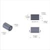 Aluminum Spacer 1/2'' OD x .257'' ID x 3/4'' Long - Black Anodized