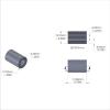 Aluminum Spacer 1/2'' OD x .257'' ID x 3/4'' Long, Plain Aluminum Finish