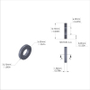 Aluminum Spacer 1/2'' OD x .257'' ID x 5/64'' Long, Plain Aluminum Finish
