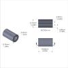Aluminum Spacer 1/2'' OD x .257'' ID x 7/8'' Long, Plain Aluminum Finish