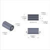 Aluminum Spacer 1/2'' OD x .257'' ID x 29/32'' Long-Black Anodized