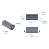 Aluminum Spacer 1/2'' OD x .257'' ID x 1-1/16'' Long
