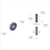 Aluminum Spacer 1/2'' OD x .257'' ID x 1/8'' Long, Black Anodized Finish
