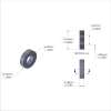 Aluminum Spacer 1/2'' OD x .257'' ID x 1/8'' Long