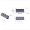 Aluminum Spacer 1/2'' OD x .257'' ID x 1-1/4'' Long - Black Anodized