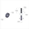 Aluminum Spacer 1/2'' OD x .257'' ID x 9/64'' Long