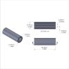 Aluminum Spacer 1/2'' OD x .257'' ID x 1-1/2'' Long - Black Anodized