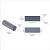 Aluminum Spacer 1/2'' OD x .257'' ID x 1-1/2'' Long