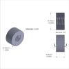 Aluminum Standoff 1/2'' OD x 1/4-20 Thread x 1/4'' Long-Black Anodized