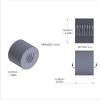Aluminum Standoff 1/2'' OD x 1/4-20 Thread x 3/8'' Long-Black Anodized