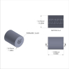 Aluminum Standoff 1/2'' OD x 1/4-20 Thread x 5/8'' Long