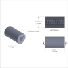 Aluminum Standoff 1/2'' OD x 1/4-20 Thread x 7/8'' Long, Black Anodized Finish
