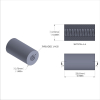Aluminum Standoff 1/2'' OD x 1/4-20 Thread x 15/16'' Long-Black Anodized