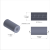 Aluminum Standoff 1/2'' OD x 1/4-20 Thread x 1'' Long, Black Anodized Finish