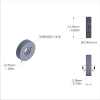 Aluminum Standoff 1/2'' OD x 1/4-20 Thread x 1/8'' Long - Clear Anodized