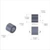 Aluminum Spacer 1/2'' OD x .319'' ID x .410'' Long, Plain Aluminum Finish