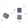 Aluminum Spacer 1/2'' OD x .319'' ID x .450'' Long, Plain Aluminum Finish