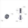 Aluminum Spacer 1/2'' OD x .319'' ID x 3/16'' Long, Black Anodized Finish