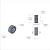 Aluminum Spacer 1/2'' OD x .319'' ID x 7/32'' Long, Plain Aluminum Finish