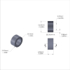 Aluminum Spacer 1/2'' OD x .319'' ID x 1/4'' Long - Black Anodized