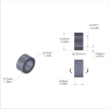 Aluminum Spacer 1/2'' OD x .319'' ID x 1/4'' Long
