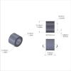 Aluminum Spacer 1/2'' OD x .319'' ID x 3/8'' Long - Black Anodized
