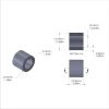 Aluminum Spacer 1/2'' OD x .319'' ID x 13/32'' Long