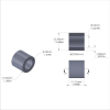 Aluminum Spacer 1/2'' OD x .319'' ID x 7/16'' Long