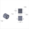 Aluminum Spacer 1/2'' OD x .319'' ID x 15/32'' Long, Plain Aluminum Finish