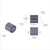 Aluminum Spacer 1/2'' OD x .319'' ID x 1/2'' Long