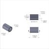Aluminum Spacer 1/2'' OD x .319'' ID x 3/4'' Long - Black Anodized