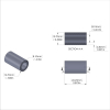 Aluminum Spacer 1/2'' OD x .319'' ID x 7/8'' Long, Black Anodized Finish