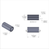Aluminum Spacer 1/2'' OD x .319'' ID x 1-1/16'' Long