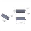 Aluminum Spacer 1/2'' OD x .319'' ID x 1-1/4'' Long - Black Anodized