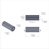 Aluminum Spacer 1/2'' OD x .319'' ID x 1-5/16'' Long