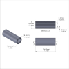Aluminum Spacer 1/2'' OD x .319'' ID x 1-3/8'' Long