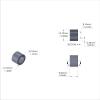 Aluminum Spacer 1/2'' OD x .319'' ID x 9mm Long