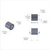 Aluminum Spacer 1/2'' OD x .382'' ID x .510'' Long, Plain Aluminum Finish