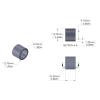 Aluminum Spacer 1/2'' OD x .382'' ID x 10.2mm Long, Plain Aluminum Finish