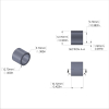 Aluminum Spacer 1/2'' OD x .382'' ID x 27/64'' Long, Plain Aluminum Finish